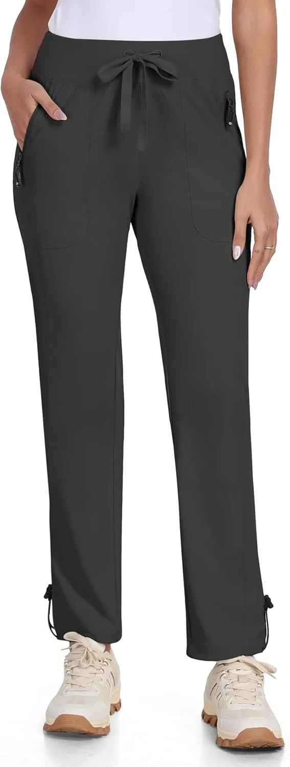 MoFiz Women's Hiking Pants Lightweight Outdoor Quick Dry Travel Joggers Water Resistant Athletic Pants Zipper Pockets