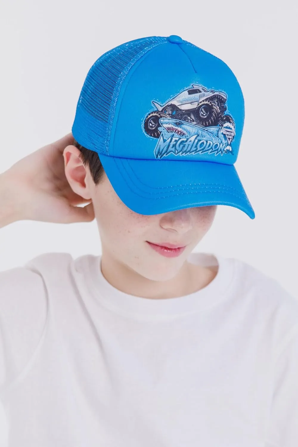 Monster Jam Grave Digger El Toro Loco Megalodon Mesh Adjustable Snapback Baseball Cap One Size