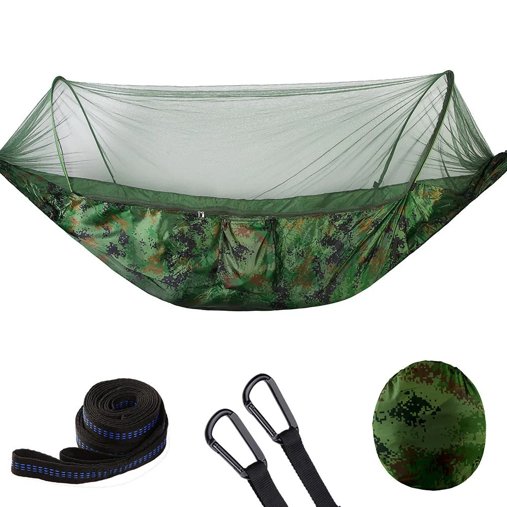 Mosquito-Net Equipped Portable Camping Hammock