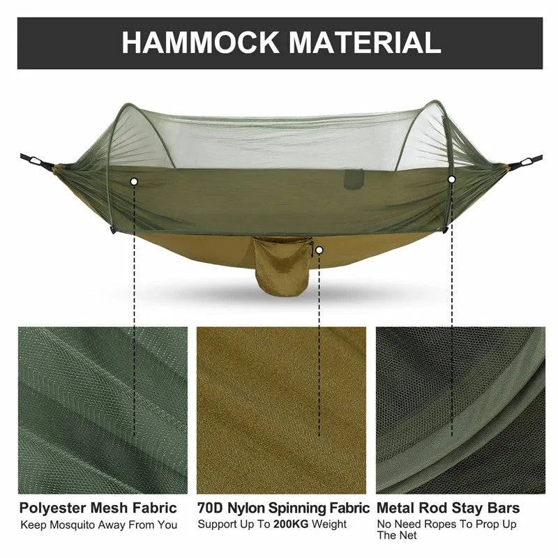 Mosquito-Net Equipped Portable Camping Hammock