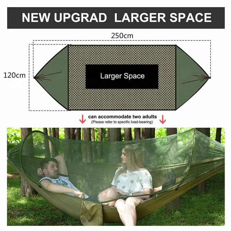Mosquito-Net Equipped Portable Camping Hammock
