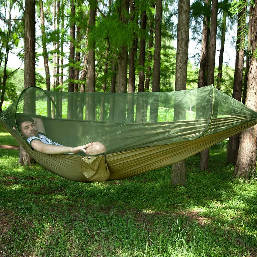Mosquito-Net Equipped Portable Camping Hammock