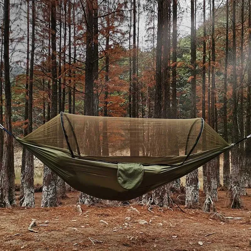 Mosquito-Net Equipped Portable Camping Hammock