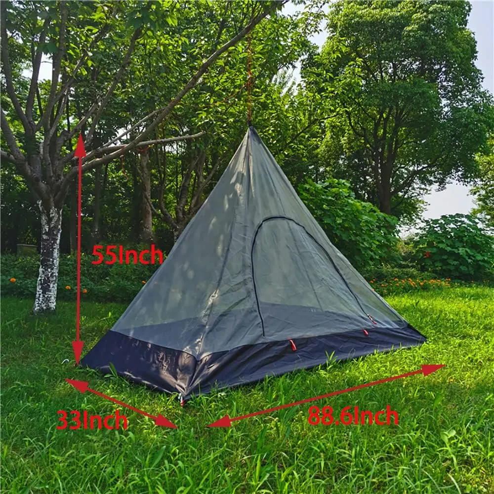Mosquito Net for Camping Bed Compact and Ultra-Light for Travel Outdoor Netting Cover Lightweight Mesh (1 Person)
