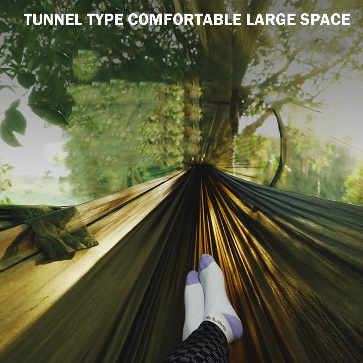 Mosquito Net for Hammock, Hammock Tent Strong Load-Bearing Capacity, Hammock Camping Breathable and Mosquito Proof, Suitable for Outdoor Use(Blue,260 * 140cm)