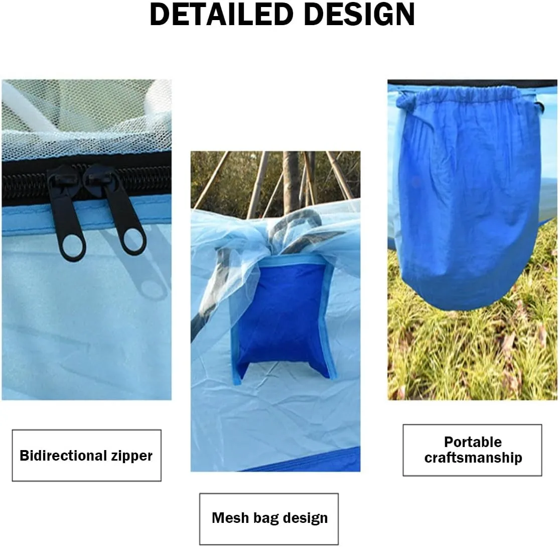 Mosquito Net for Hammock, Hammock Tent Strong Load-Bearing Capacity, Hammock Camping Breathable and Mosquito Proof, Suitable for Outdoor Use(Blue,260 * 140cm)