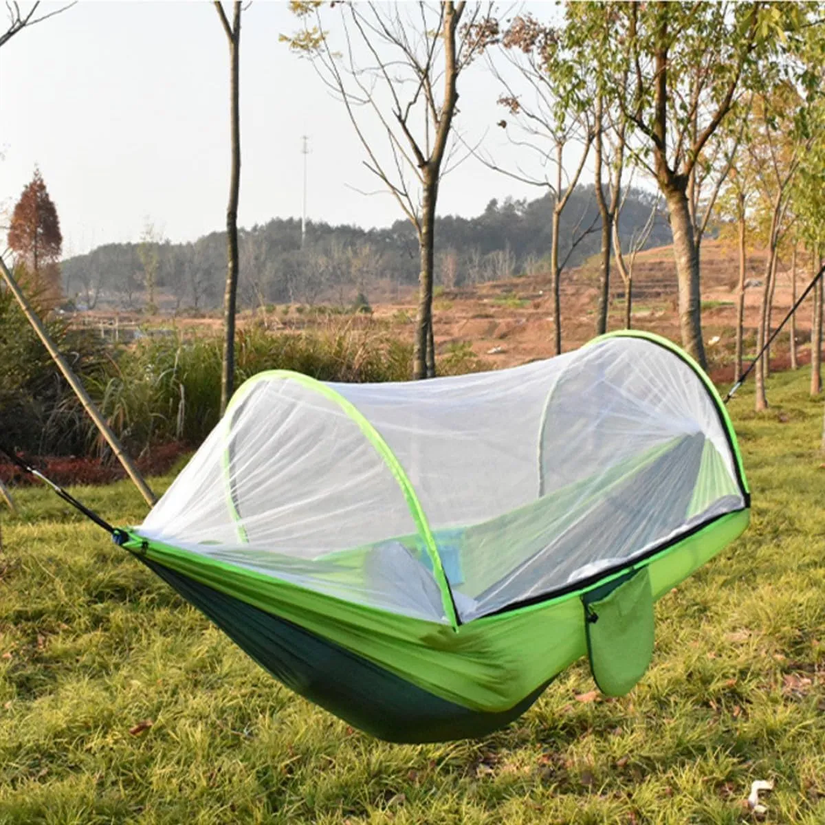Mosquito Net for Hammock, Hammock Tent Strong Load-Bearing Capacity, Hammock Camping Breathable and Mosquito Proof, Suitable for Outdoor Use(Blue,260 * 140cm)