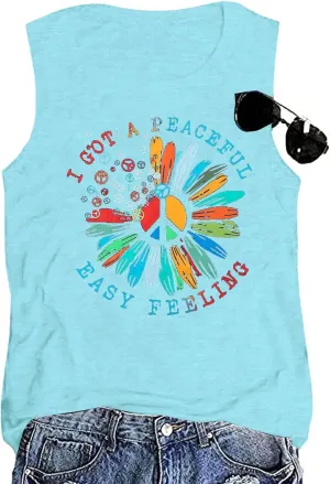 Mountain Sunrise Tank Tops Women Hiking Mountain Sleeveless T Shirt Tees Camping Vest Muscle Shirt