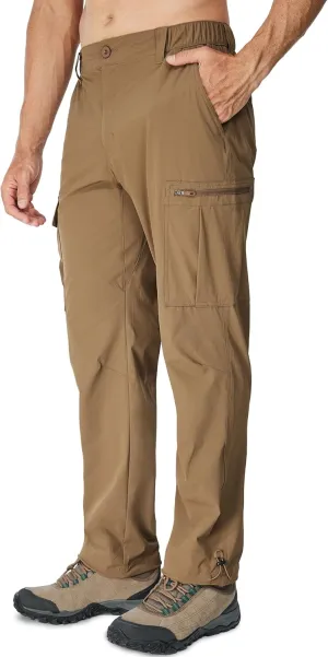 MOURCE Mens Quick-Dry Hiking Pants - Lightweight Water Resistant Cargo Pants for Men with 8 Pockets for Outdoor Activities