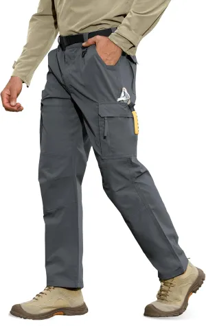 MOURCE Ripstop Tactical Pants for Men Stretch Breathable - Lightweight Quick Dry Mens Hiking Pants with 9 Pockets