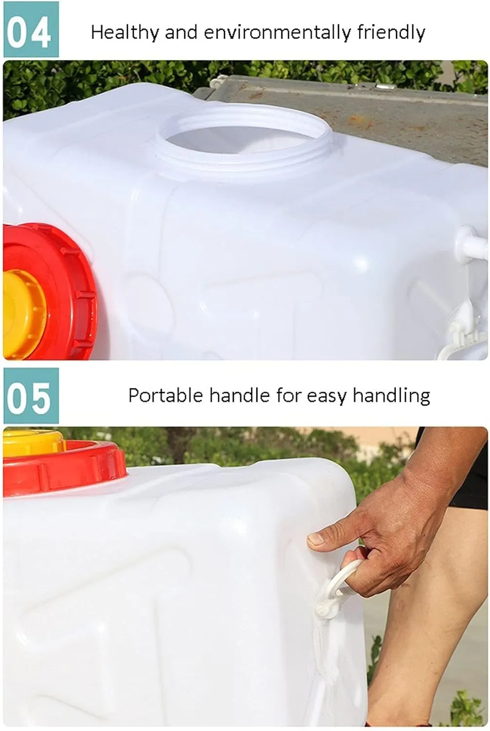 NAKAN Large Portable Water Bucket Heavy Duty Water Carrier Desktop Dispenser Outdoor Water Storage for Camping Hiking Climbing Backpacking Storage Container with Dispensing Tap(Size:80L)