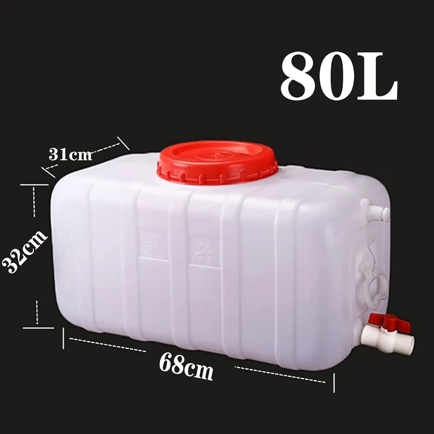 NAKAN Large Portable Water Bucket Heavy Duty Water Carrier Desktop Dispenser Outdoor Water Storage for Camping Hiking Climbing Backpacking Storage Container with Dispensing Tap(Size:80L)