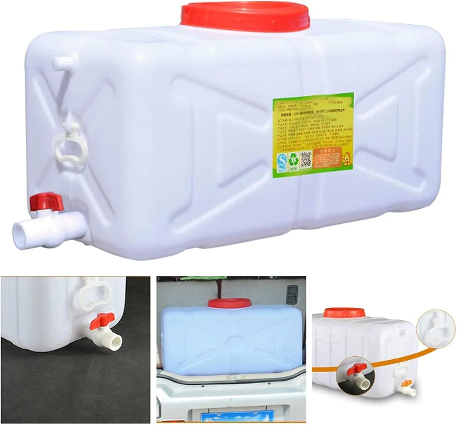 NAKAN Large Portable Water Bucket Heavy Duty Water Carrier Desktop Dispenser Outdoor Water Storage for Camping Hiking Climbing Backpacking Storage Container with Dispensing Tap(Size:80L)