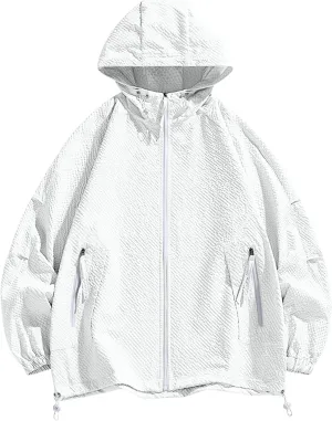 NATHGAM Men's UPF 50  Hooded Sun Shirts Lightweight Long Sleeve UV Sun Protection Cooling Hoodies for Hiking Outdoor Fishing