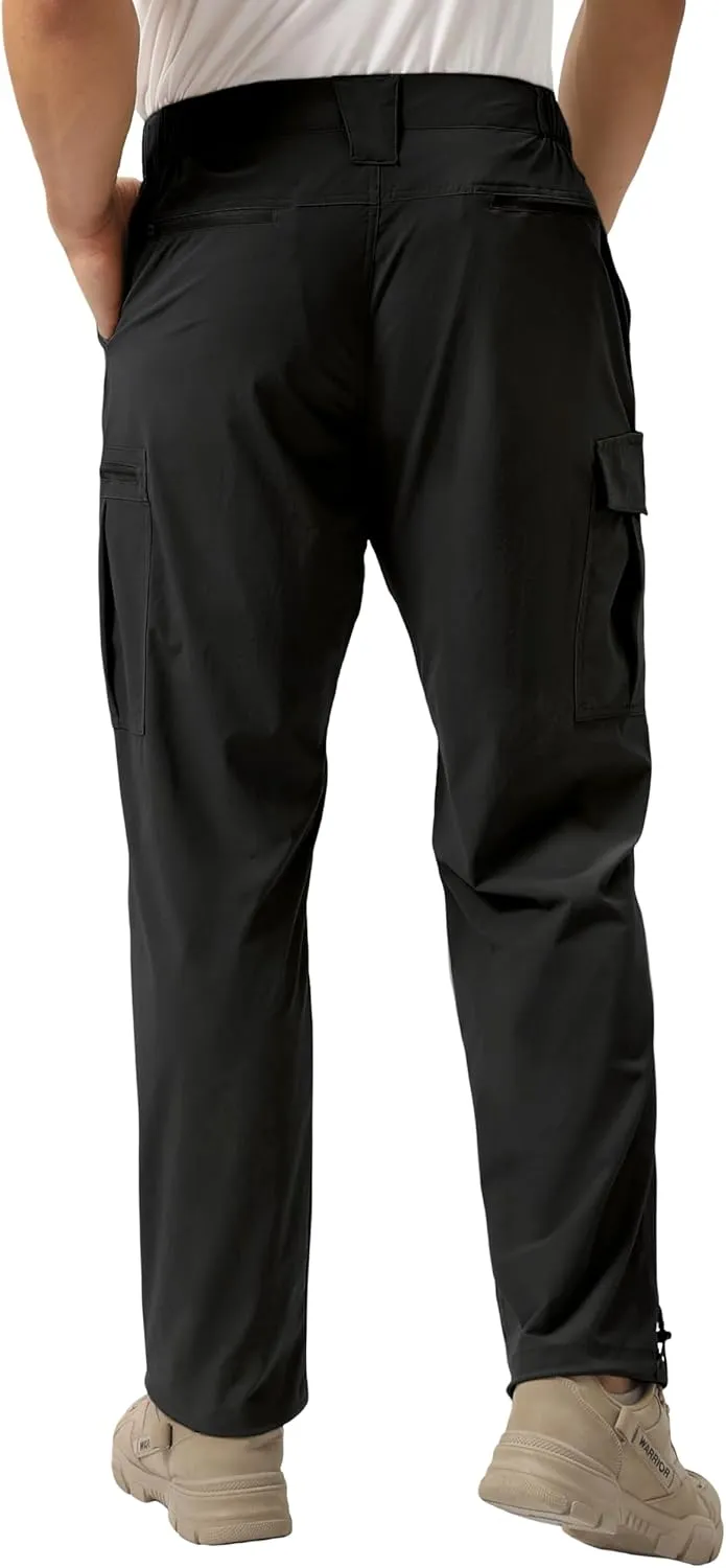 NATUVENIX Hiking Pants Men Lightweight Mens Travel Pants Quick Dry Cargo Pants for Men Stretch Work Pants Water Resistant