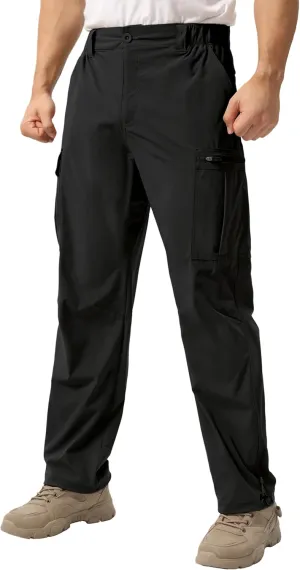 NATUVENIX Hiking Pants Men Lightweight Mens Travel Pants Quick Dry Cargo Pants for Men Stretch Work Pants Water Resistant