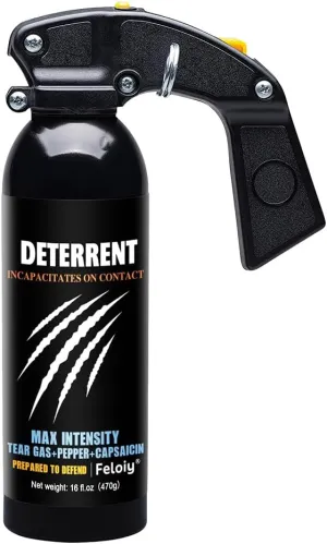 New Feloiy Pepper Spray - 30ft Range, Quick to Use - Perfect for, Camping, Hiking and Other Outdoor Activities