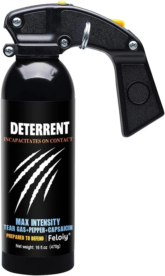 New Feloiy Pepper Spray - 30ft Range, Quick to Use - Perfect for, Camping, Hiking and Other Outdoor Activities