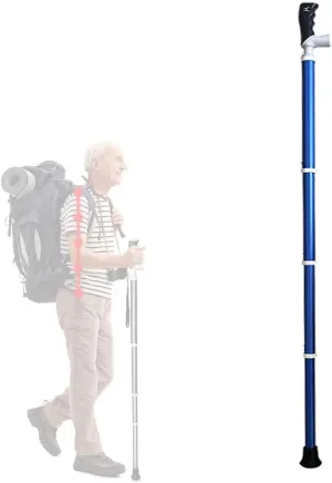 Nordic Walking Sticks Adjustable Trekking Poles Ultra-Light Portable Aluminum Alloy Cane Perfect Balance & Support for Seniors(38~105cm)