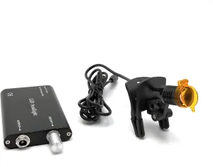 NSKI 3W LED Head Lamp Insert Type/Clip-on Type with Filter for Binocular Loupe Black (Plastic Clip)