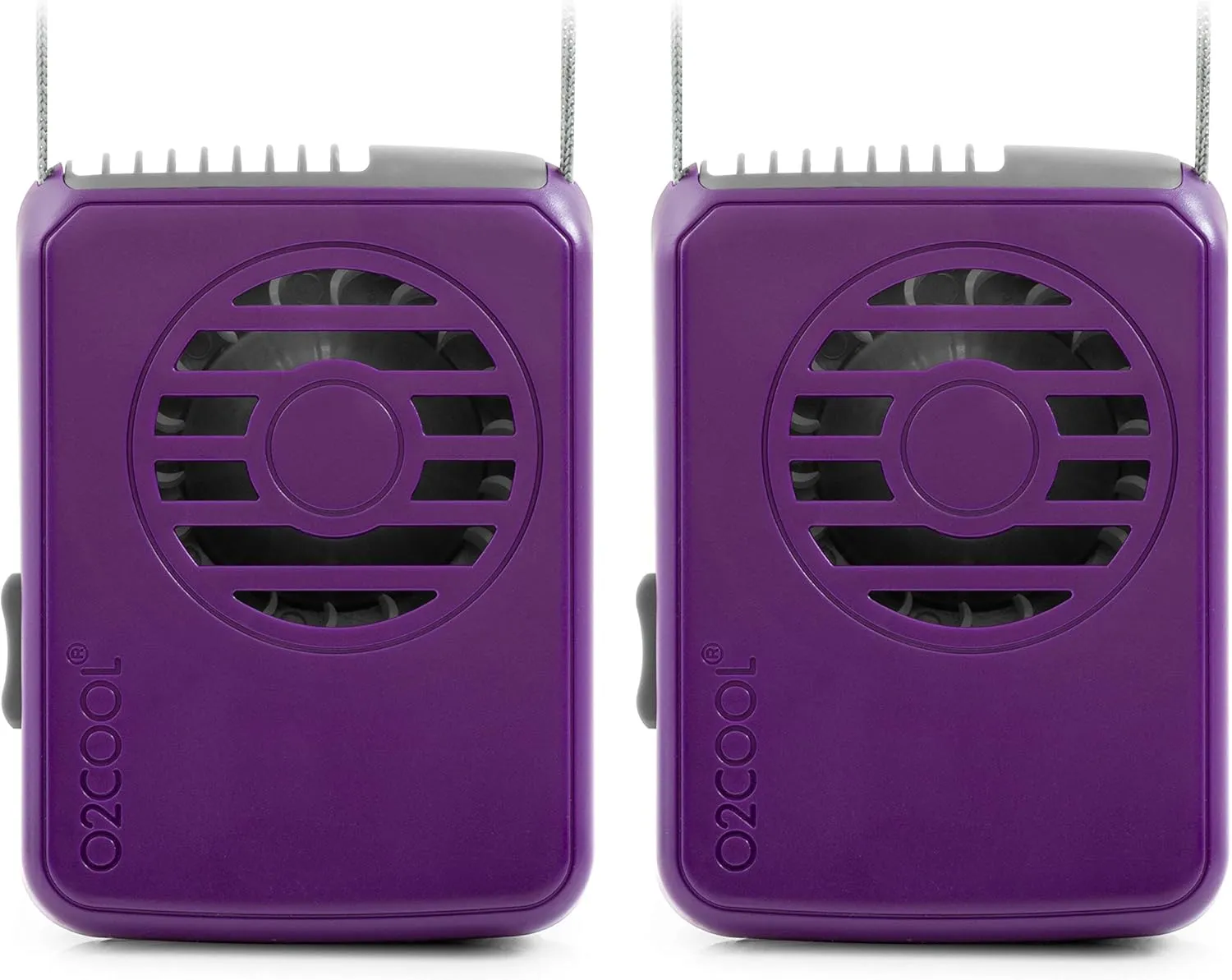 O2COOL Deluxe Necklace Fan, Purple, 2 Units
