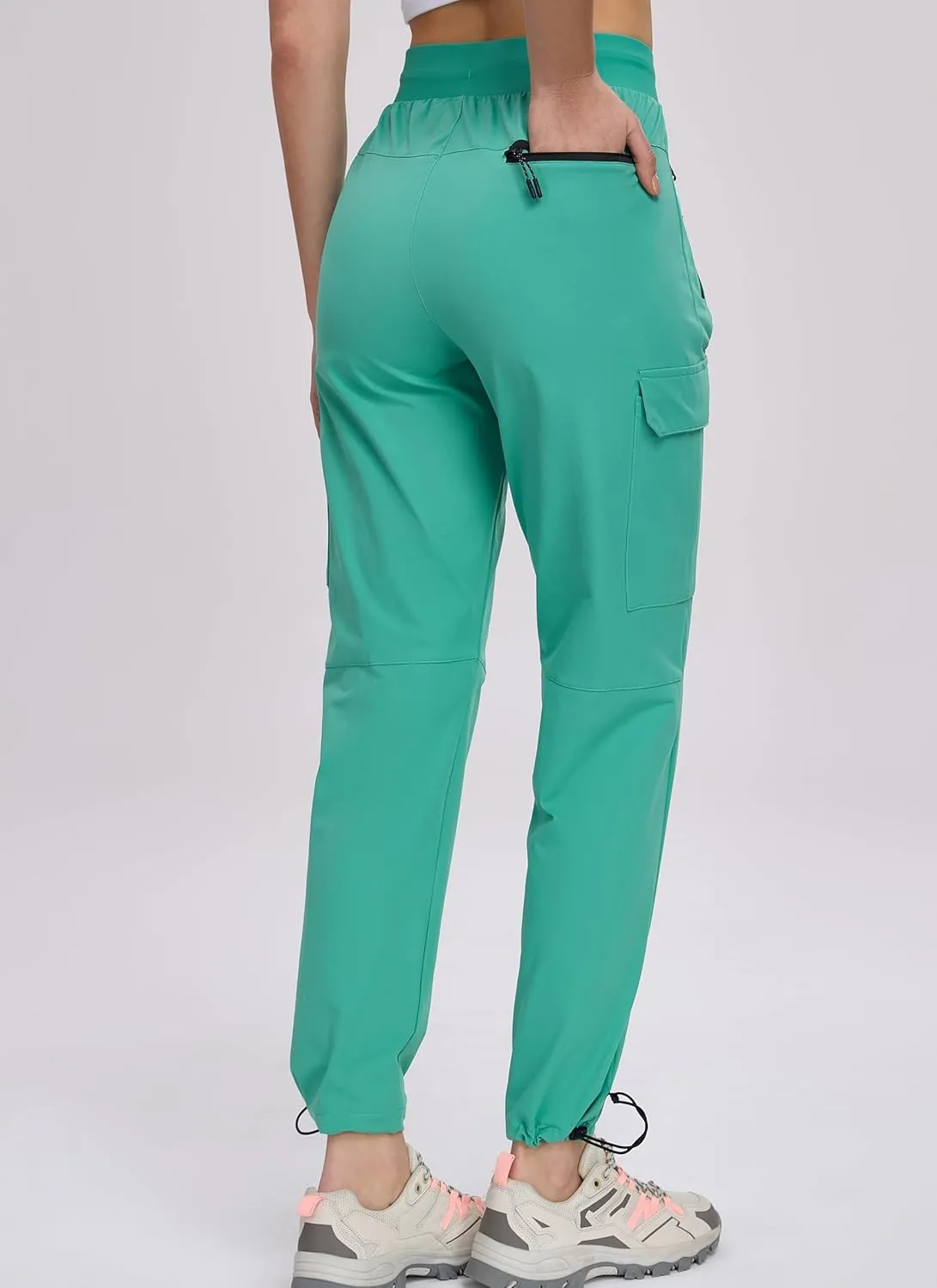 Oalka Women's Hiking Pants Water Resistant Quick Dry Cargo Pockets Pants