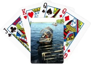 OFFbb-USA China Lake Fishing Photography Poker Playing Card Tabletop Board Game