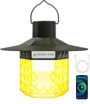 OneTigris LED Camping Lantern Rechargeable, Up to 64Hrs,4500mAh Waterproof Tent Light with 3 Light Modes,Portable Flashlight for Power Outages,Hiking,Camping