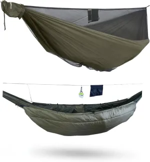onewind 11ft Camping Hammock with Mosquito Net and Underquilt, Portable Hammock with Underquilt