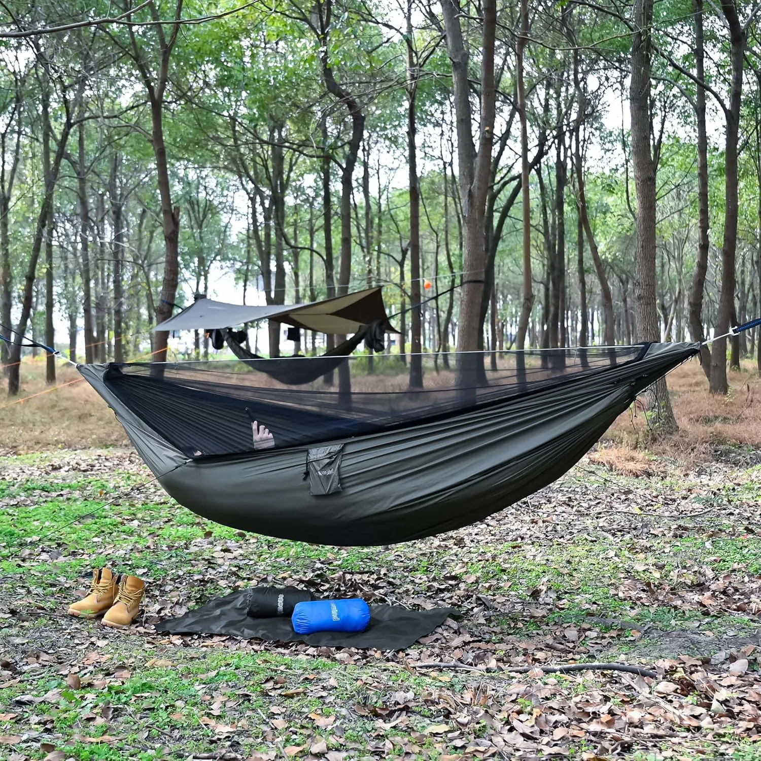 Onewind Premium Hammock Underquilt Protector, Durable Protective Cover for Single and Double Hammock, Winter Camping, Backpacking and Travel, OD Green
