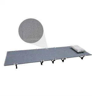 Outdoor Bold Folding Linen Camping Bed Extra Wide Sturdy Lightweight Comfortable for Outdoor Indoor (Grey)