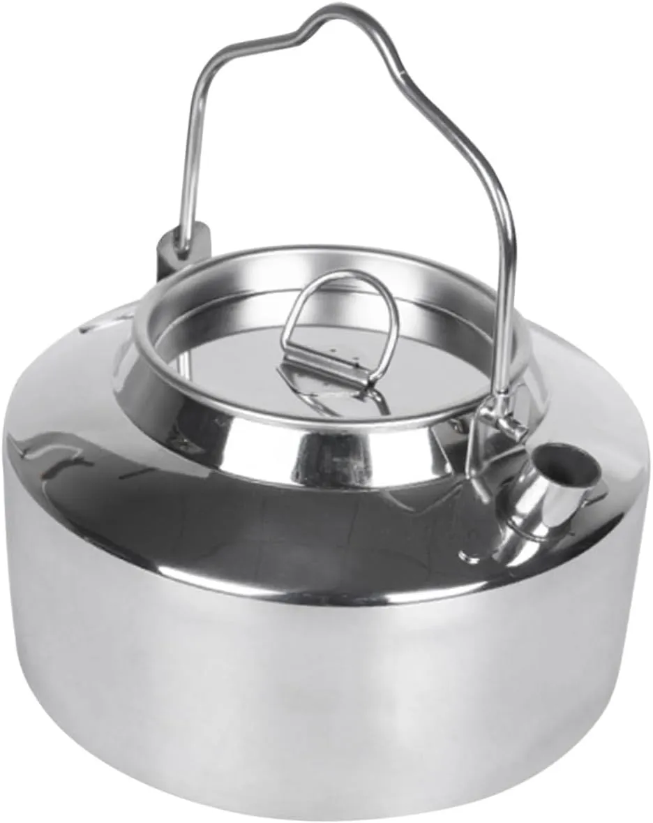 Outdoor Camping Kettle Professional Stainless Steel Water Pot for Boiling Water Cooking Soup and Noodles Compact and Lightweight Cooking Gear for Hiking Fishing and Self Driving