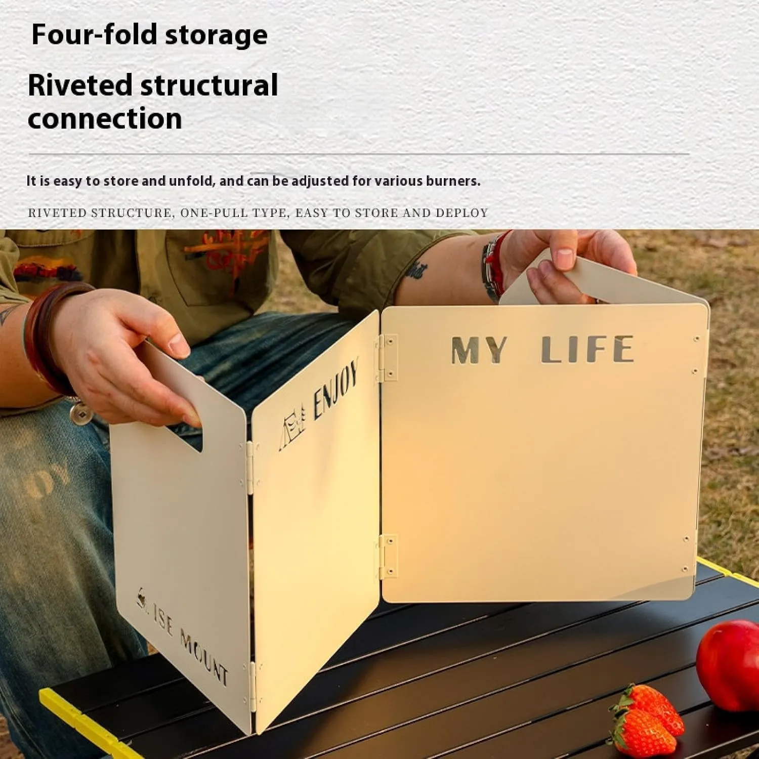 Outdoor cassette stove windshield stove windshield gas stove stove picnic camping baffle gas stove windbreaker