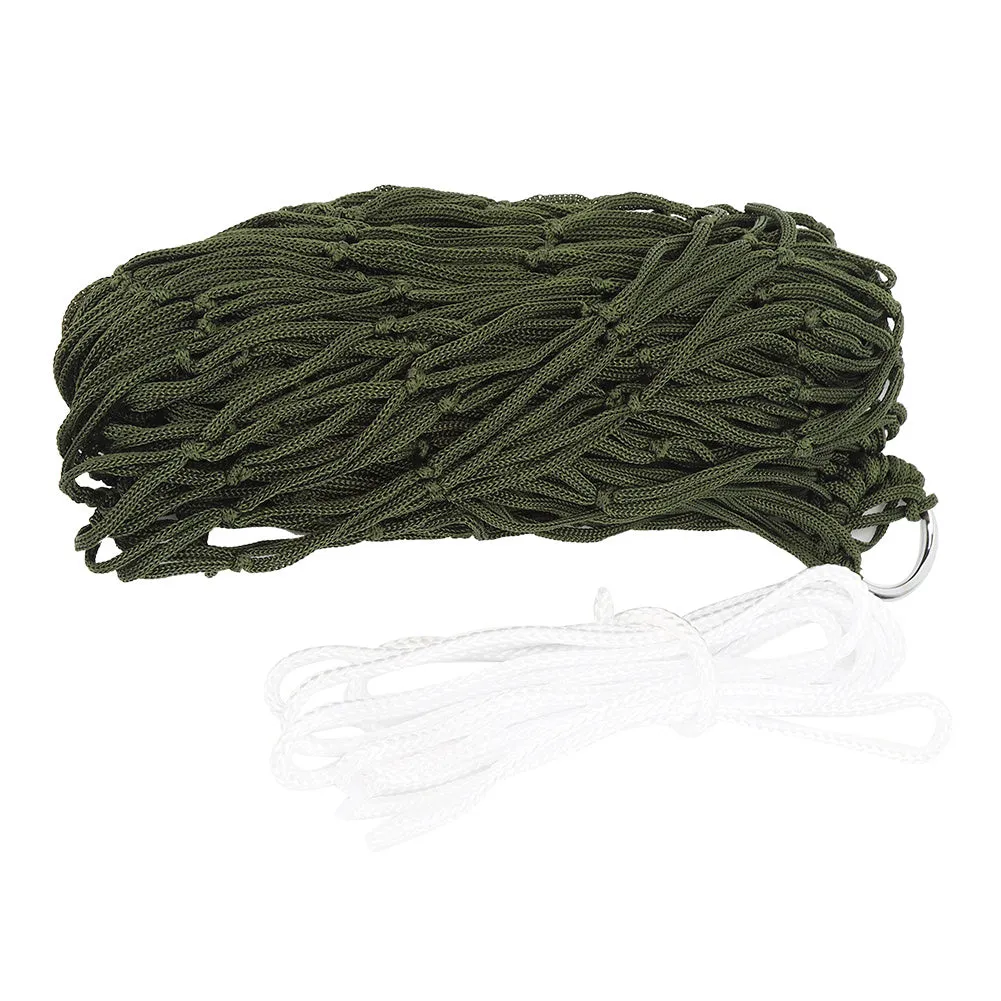 Outdoor Hammock Mesh Hammock Camping Single Person Simple Nylon Net Hammock with Rope