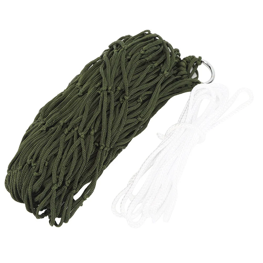 Outdoor Hammock Mesh Hammock Camping Single Person Simple Nylon Net Hammock with Rope