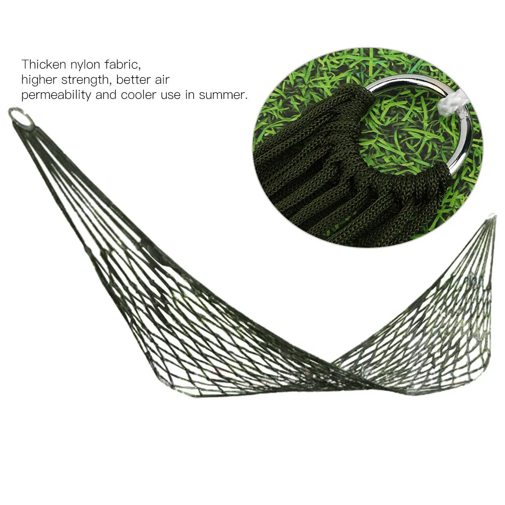 Outdoor Hammock Mesh Hammock Camping Single Person Simple Nylon Net Hammock with Rope