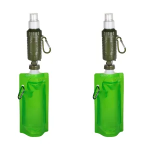 Outdoor High-Performance Portable Water Purifier and Multi-Functional Water Purification Straw, Which Can Effectively Purify Sewage Into Drinking Water (2 Sets).
