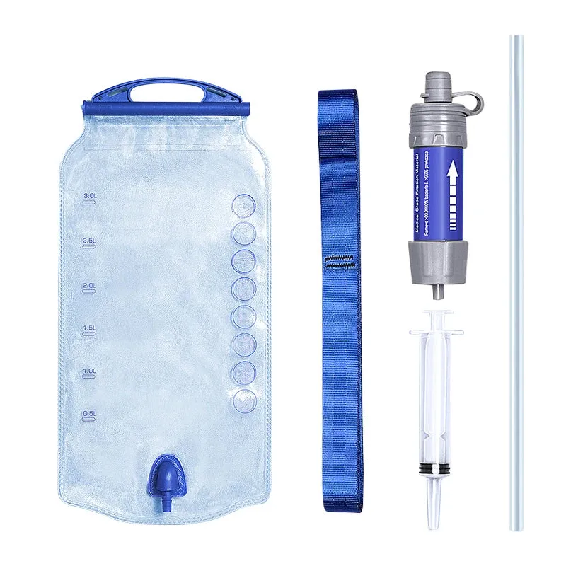 Outdoor Purification Water Filter Straw Water Purifier Camping Equipment Water Filtration System for Survival Emergency Supplies