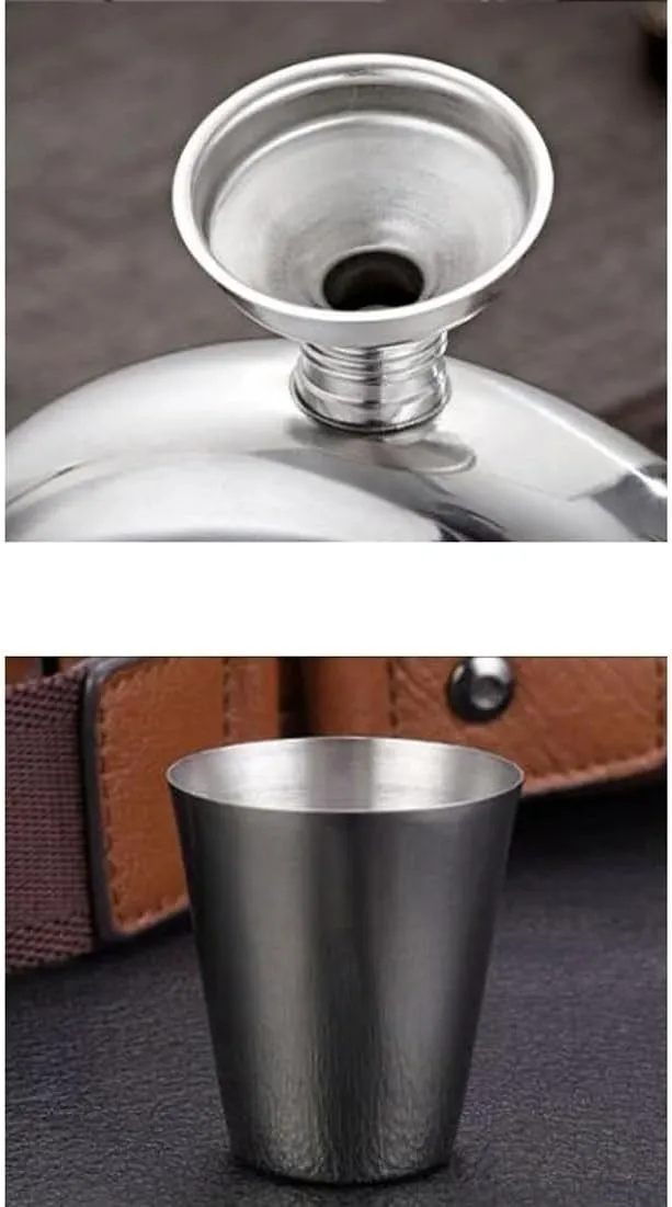 Outdoor Travel Flasks 10Oz Portable Flasks for Liquor for Men Women Stainless Steel Flasks with Funnel Wedding Party Birthdays Flasks(C)