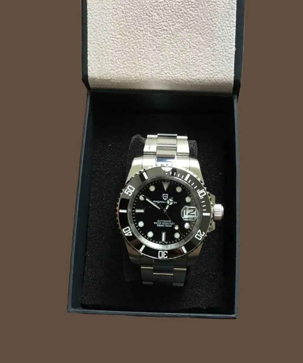Pagani Design Watches for Men, Automatic Watch,Japanese Movement, Stainless Steel Waterproof Luminous Calendar