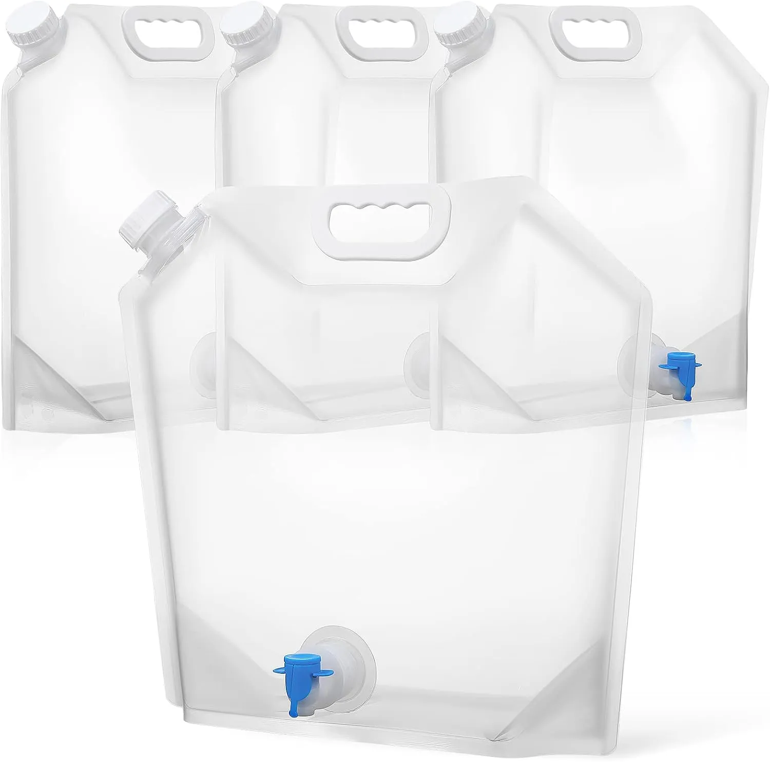 PartyKindom 4 Pcs Folding Jug Water Jug with Spout Water Jugs Water Containers Water Bottle with Spout Water Storage Containers Water Bag with Spout
