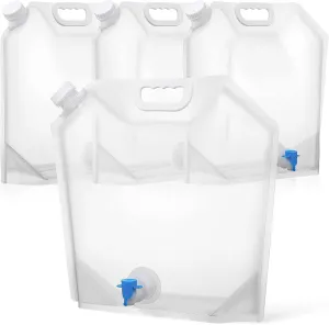 PartyKindom 4 Pcs Folding Jug Water Jug with Spout Water Jugs Water Containers Water Bottle with Spout Water Storage Containers Water Bag with Spout