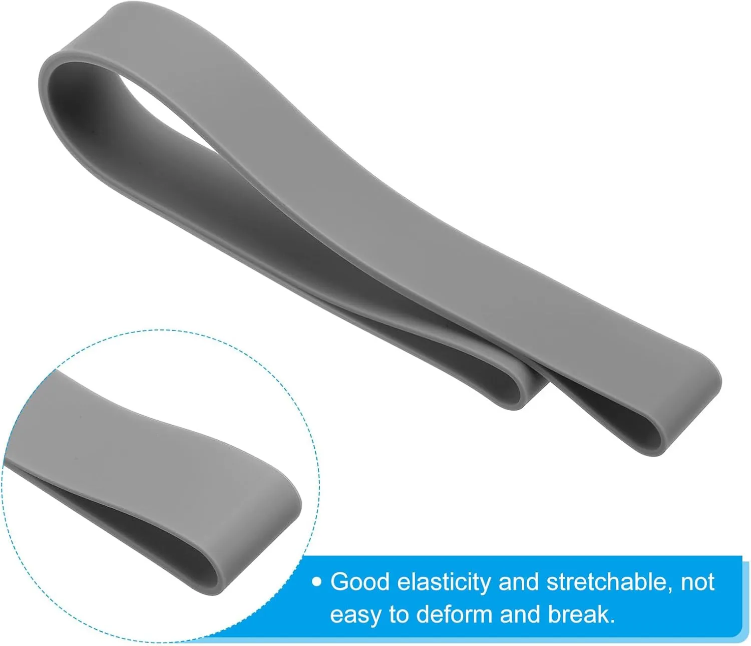 PATIKIL Towel Bands, 4 Pack Elastic Towel Clips Cruise Essentials Windproof Silicone Beach Towel Straps for Beach Pool Cruise Chairs, Grey
