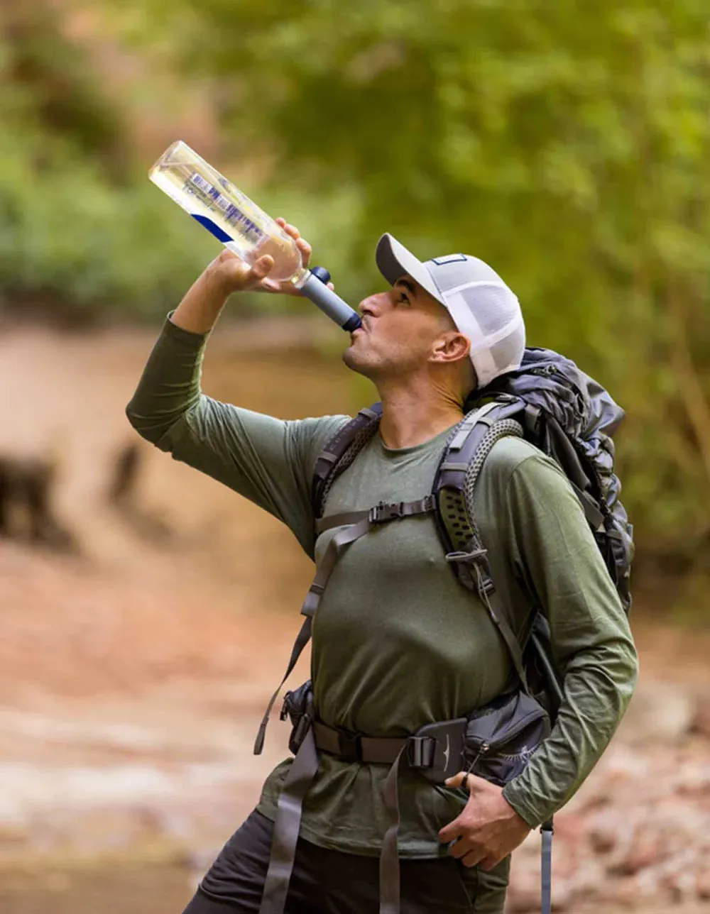 Peak SR Solo Personal Water Filter Straw - Blue Raspberyy