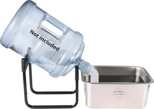 PEDAY Automatic Dog Waterer for Large & X-Large Dogs, Human Grade 18/8 Stainless Steel, Water Bottle Not Included