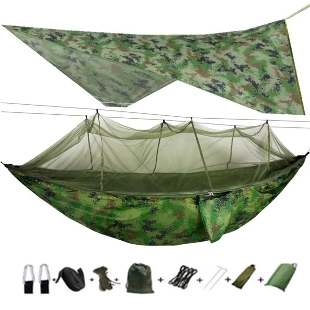 Person Furniture Parachute Fabric Mosquito Strength Bed Hanging Portable Swing Reliable delivery Camping/garden 1-2 Sleep Net Hammock Outdoor with All-out sale