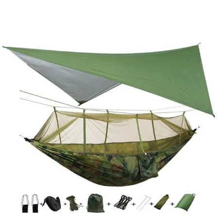 Person Furniture Parachute Fabric Mosquito Strength Bed Hanging Portable Swing Reliable delivery Camping/garden 1-2 Sleep Net Hammock Outdoor with All-out sale