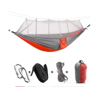 Person Furniture Parachute Fabric Mosquito Strength Bed Hanging Portable Swing Reliable delivery Camping/garden 1-2 Sleep Net Hammock Outdoor with All-out sale