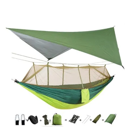 Person Furniture Parachute Fabric Mosquito Strength Bed Hanging Portable Swing Reliable delivery Camping/garden 1-2 Sleep Net Hammock Outdoor with All-out sale