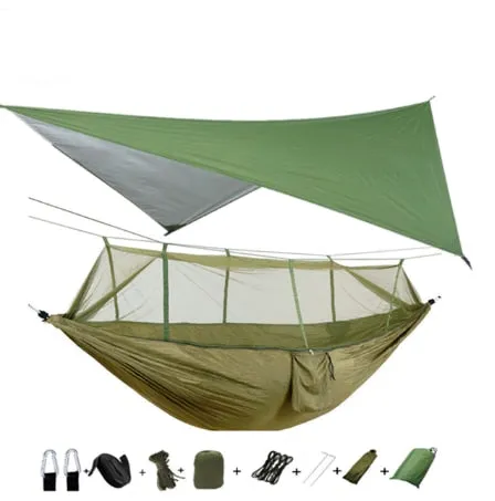 Person Furniture Parachute Fabric Mosquito Strength Bed Hanging Portable Swing Reliable delivery Camping/garden 1-2 Sleep Net Hammock Outdoor with All-out sale